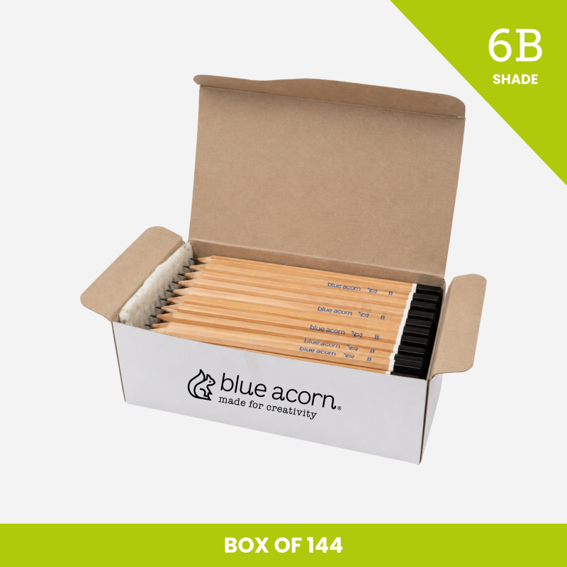BLUE ACORN GRAPHITE PENCIL 6B BOX OF 144