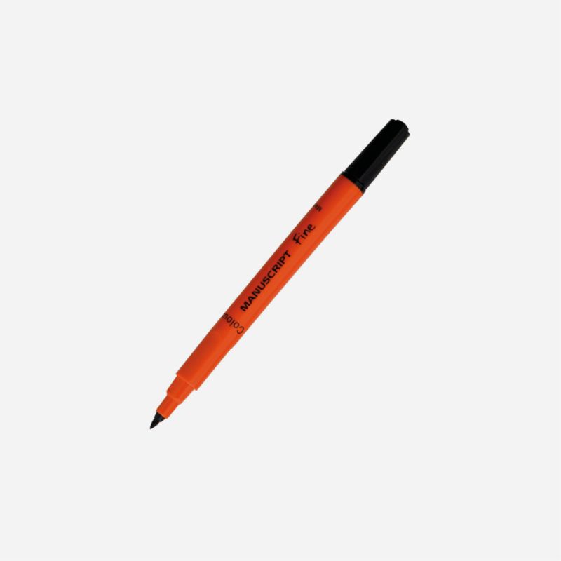 MANUSCRIPT COLOURFINE BLACK FELT TIP PEN