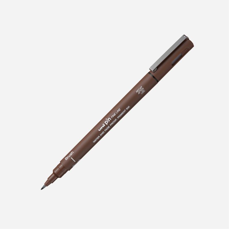 UNI PIN BRUSH DRAWING PEN SEPIA
