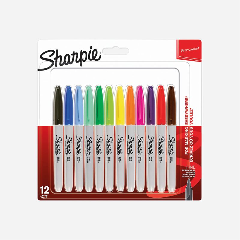 SHARPIE MARKER SET 12 ASSORTED COLOURS