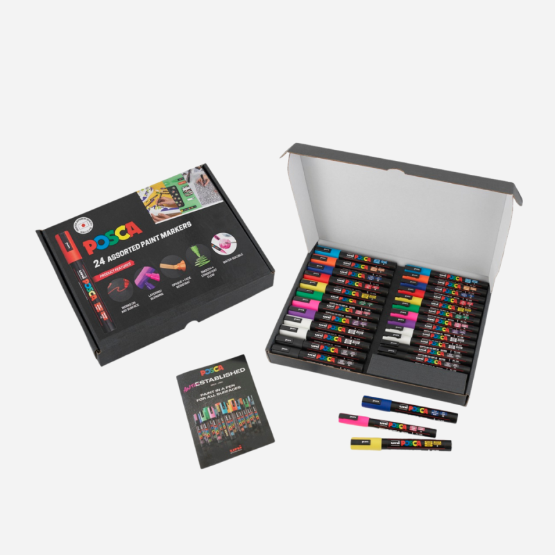 POSCA MARKERS 24 STANDARD CLASSPACK ASSORTED COLOURS