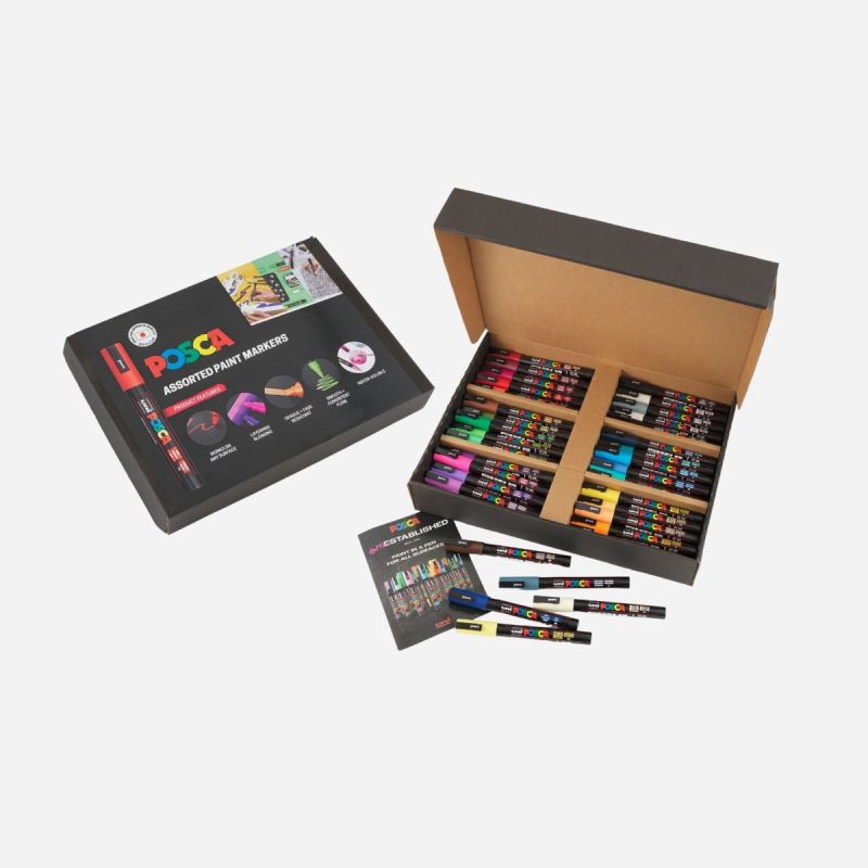 POSCA MARKERS 3M 72 ASSORTED EDUCATION BOX