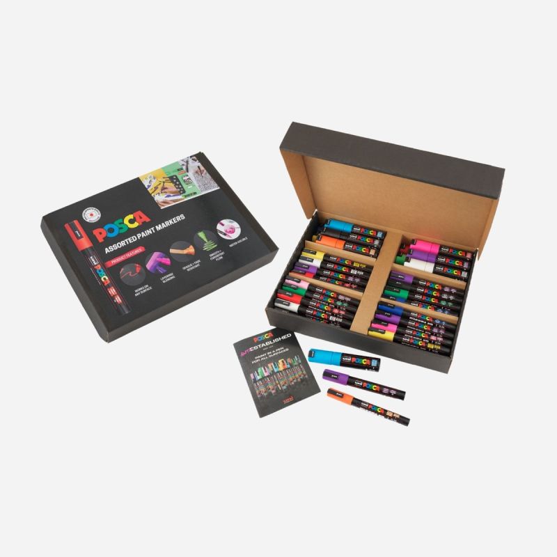 POSCA MARKERS 52 ASSORTED SIZE EDUCATION BOX