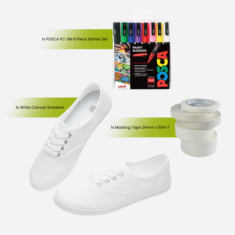WHITE TRAINER DECORATING SET