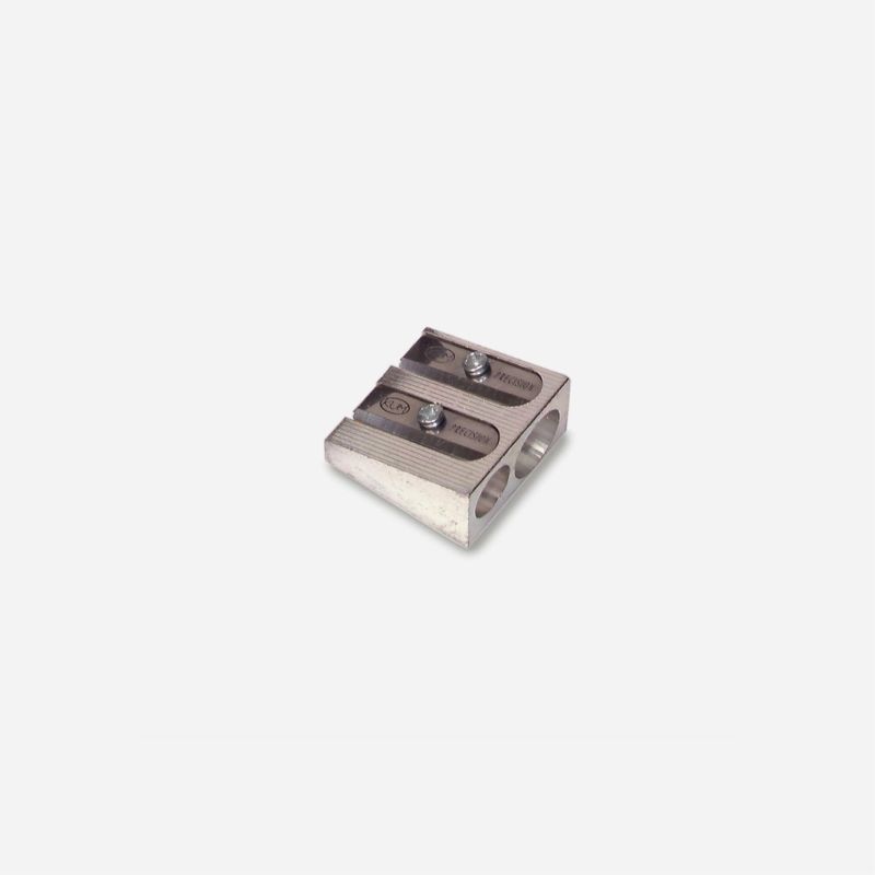 DOUBLE HOLE METAL PENCIL SHARPENER PACK OF 12