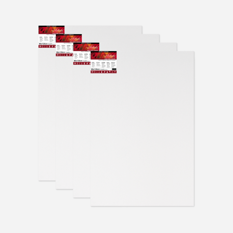 DALER ROWNEY PREMIUM ARTIST 3D STRETCHED CANVAS 80 x 120CM - BOX OF 4