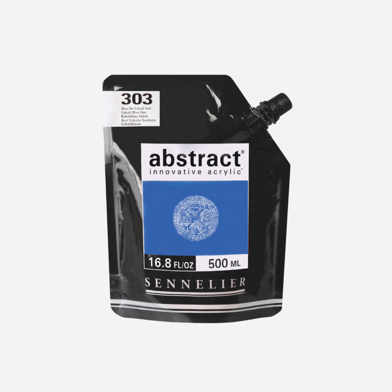 SENNELIER ABSTRACT ACRYLIC SATIN COBALT BLUE HUE 500ML 
