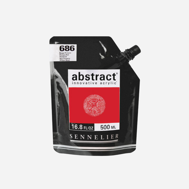SENNELIER ABSTRACT ACRYLIC SATIN PRIMARY RED 500ML 
