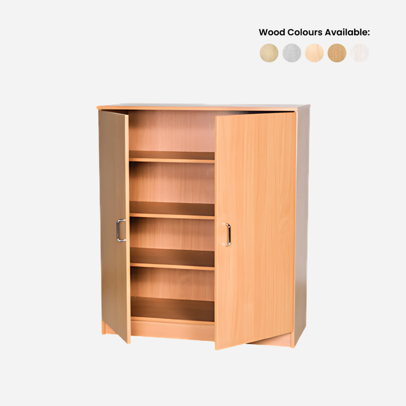 WOODEN CUPBOARD SHELF STORAGE UNIT 100 X 100 X 48CM