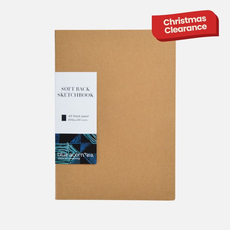 BLUE ACORN SOFTBACK A3 SEWN SKETCHBOOK NATURAL COVER