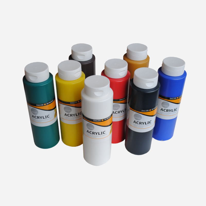 SIMPLY ACRYLIC 750ML SET OF ALL 8 COLOURS