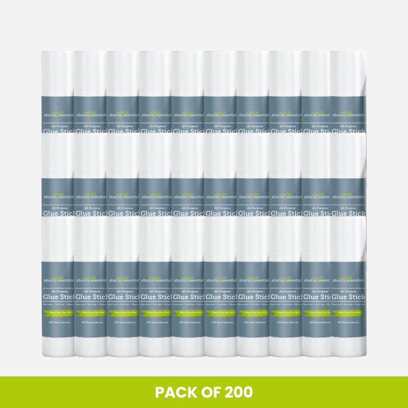 ABACUS CREATIVE ESSENTIALS GLUE STICKS 40g PACK OF 200