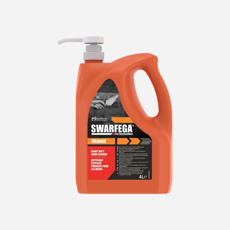 SWARFEGA ORANGE HAND CLEANER 4Litre PUMP POT