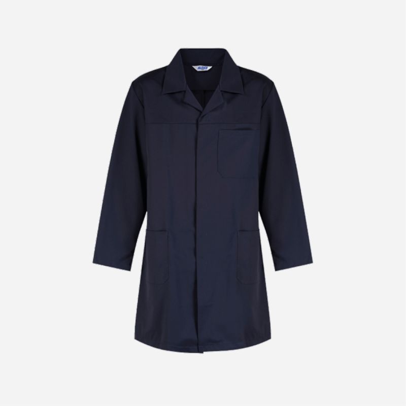 LAB COAT NAVY BLUE MEDIUM 245gsm65% POLYESTER/35% COTTON