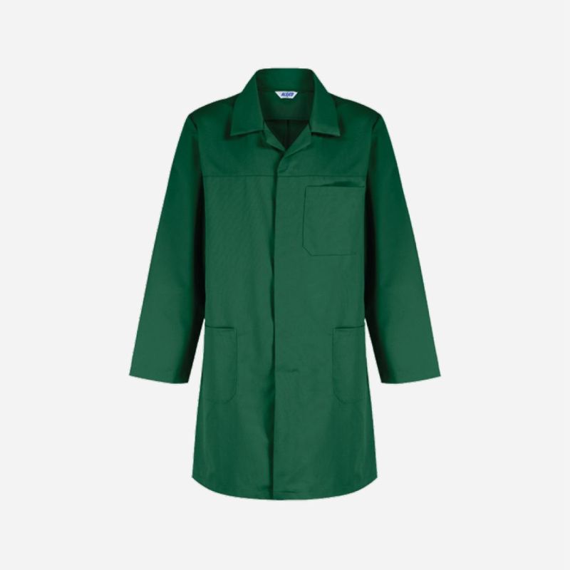 LAB COAT BOTTLE GREEN 245gsm 65% POLYESTER/35% COTTON