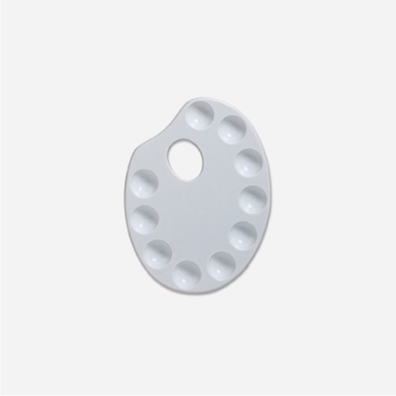 SMALL PLASTIC KIDNEY SHAPED PALETTE 6601