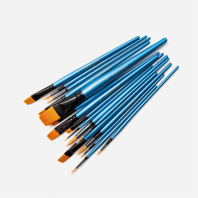 KINGFISHER GOLDEN SYNTHETIC FLAT BRUSH 1006F