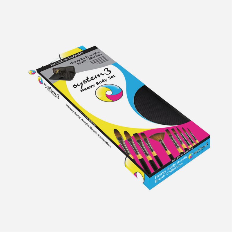 DR SYSTEM 3 LONG HANDLE HEAVY BODY BRUSH SET OF 10