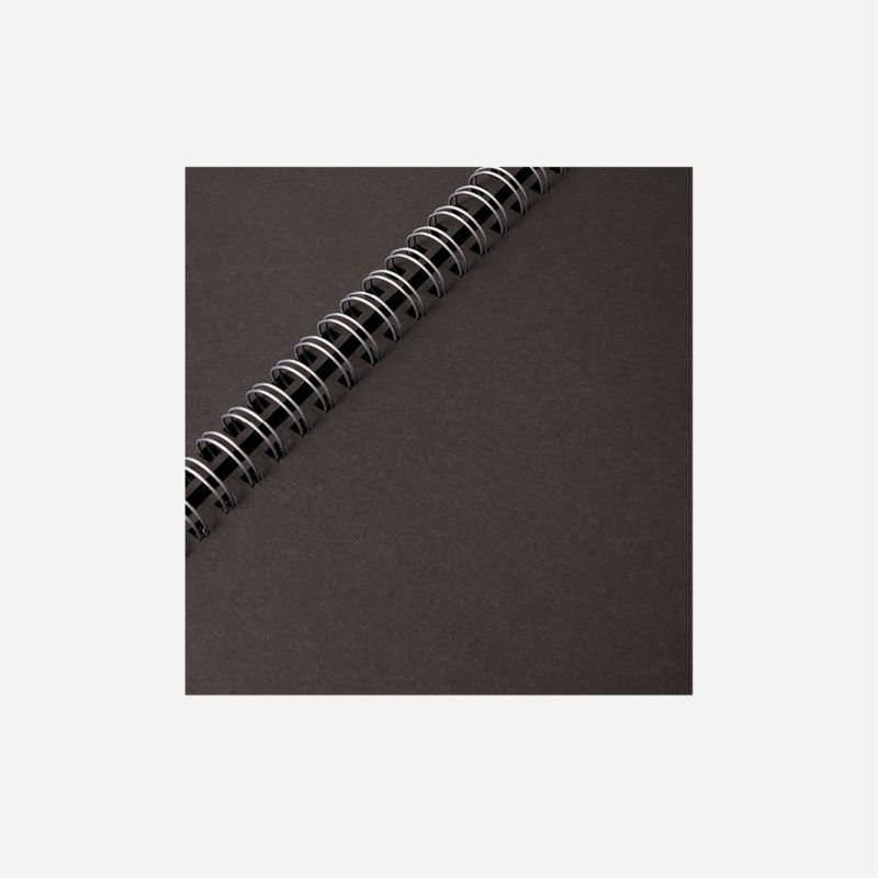 BLUE ACORN SPIRAL BLACK PAPER SKETCH BOOK