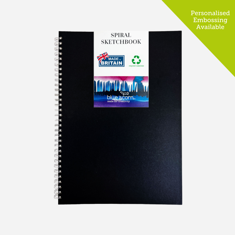 BLUE ACORN A3 RECYCLED SPIRAL SKETCHBOOK