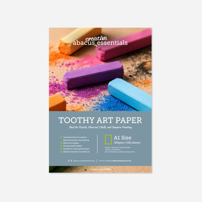 TOOTHY ART PAPER A1 180gsm PACK OF 100 SHEETS