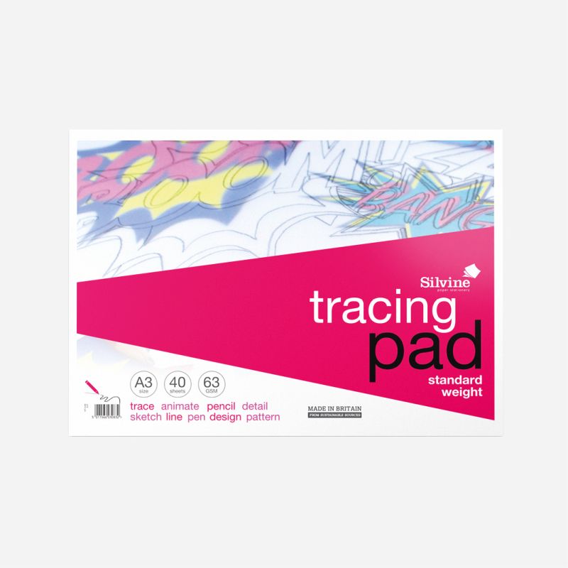SILVINE TRACING PAD A3 63gsm 40 SHEETS