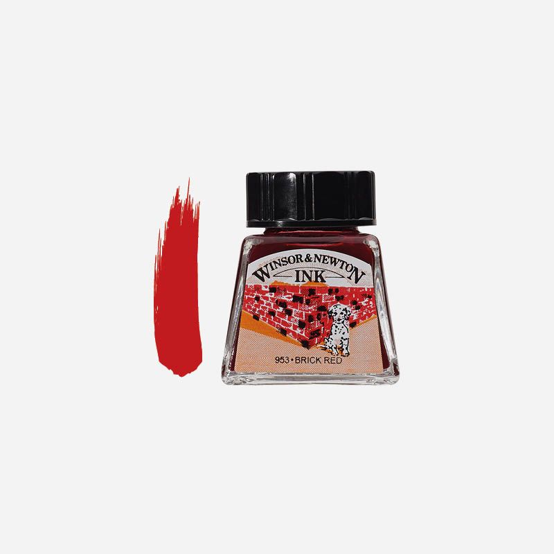 WN DRAWING INK 14ml BRICK RED