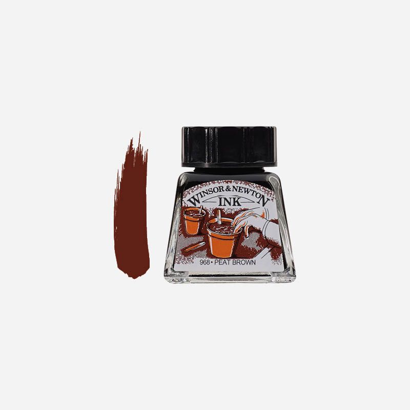 WN DRAWING INK 14ml PEAT BROWN
