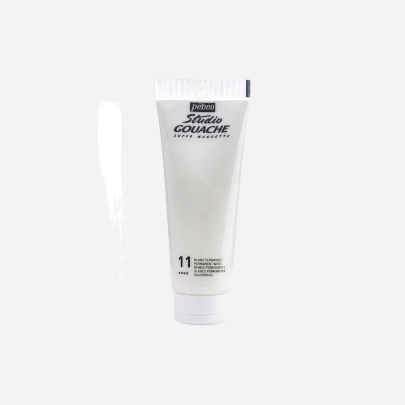 PEBEO STUDIO GOUACHE 220ML - PERMANENT WHITE