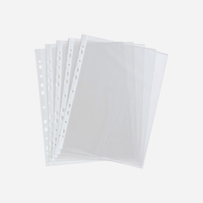 MULTI PUNCHED CLEAR POCKETS A4 PACK OF 100