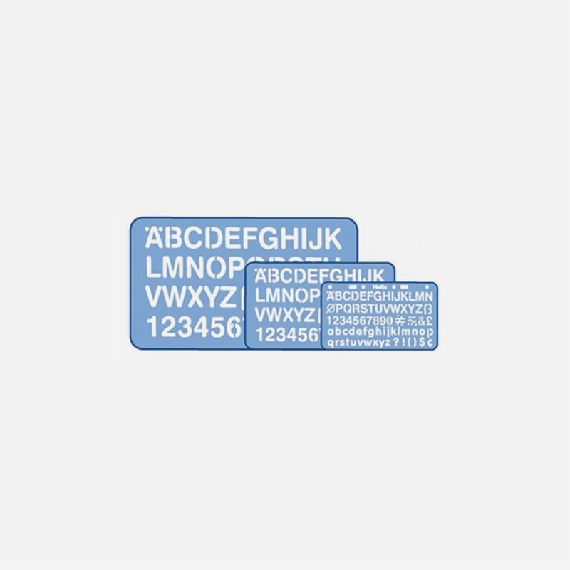 LETTERING STENCIL SET 5 10 20 30mm