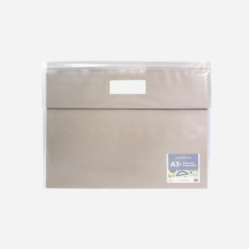 CLEAR ART FOLDER A3 PUNCHED HANDLE PORTFOLIO