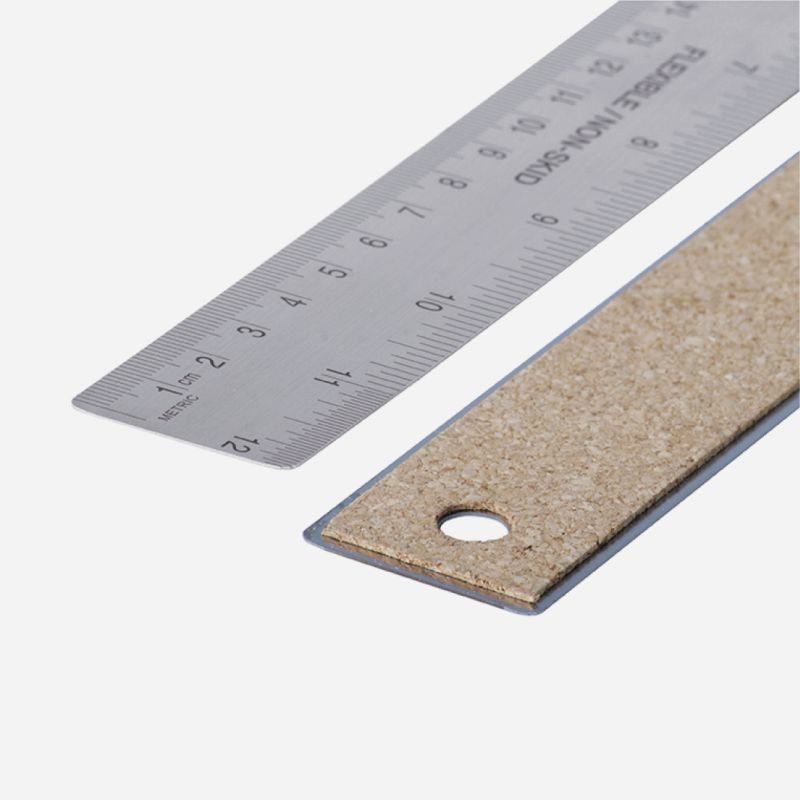 STAINLESS STEEL RULES WITH NON SLIP CORK BACKS