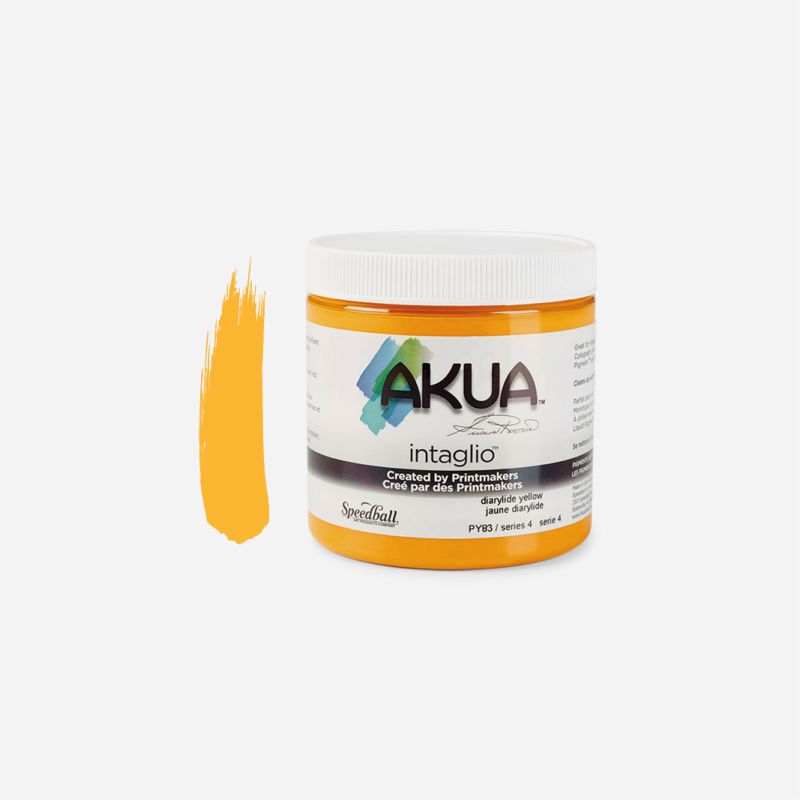 AKUA INTAGLIO INK 237ml/8oz DIARYLIDE YELLOW