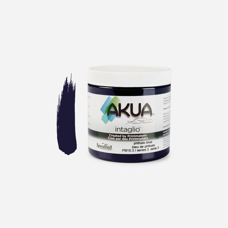 AKUA INTAGLIO INK 237ml/8oz PHTHALO BLUE