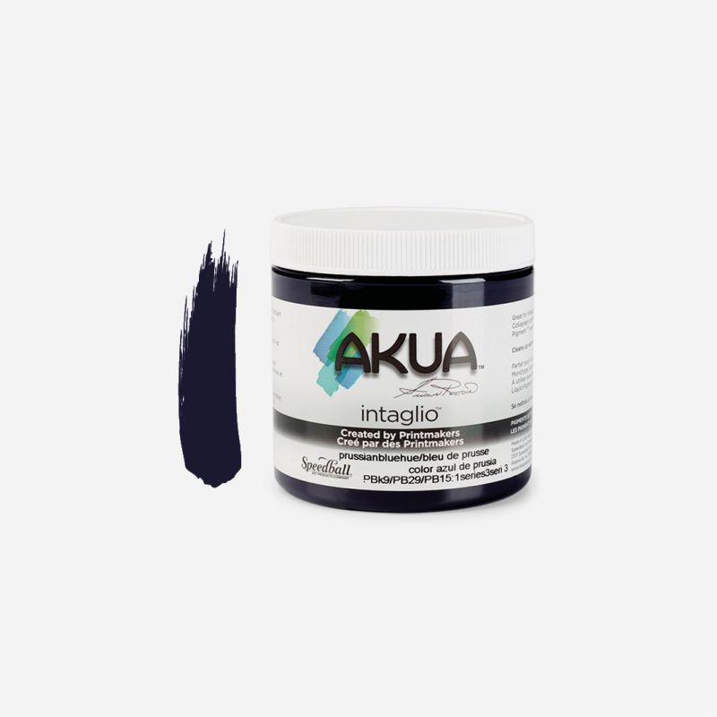 AKUA INTAGLIO INK 237ml/8oz PRUSSIAN BLUE HUE