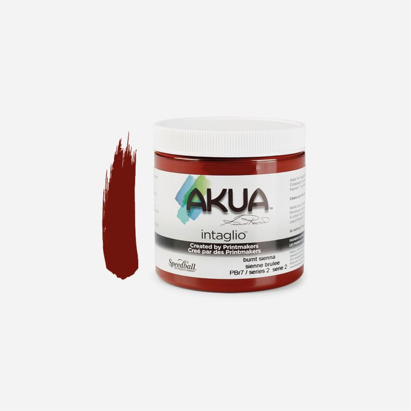 AKUA INTAGLIO INK 237ml/8oz BURNT SIENNA