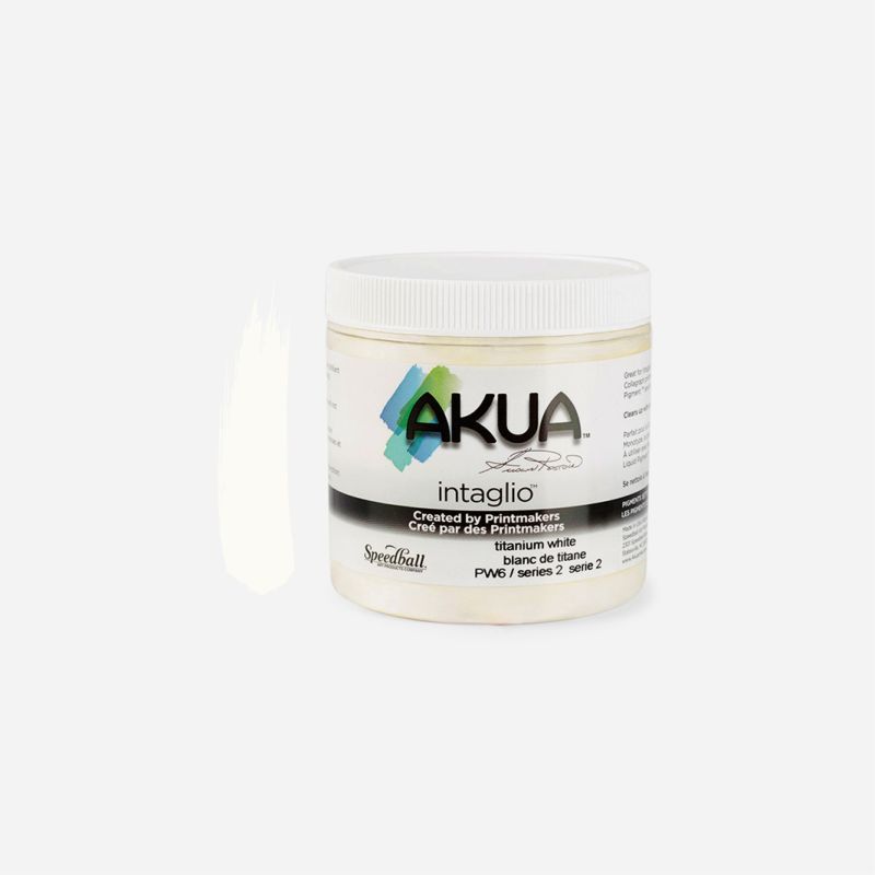 AKUA INTAGLIO INK 237ml/8oz TITANIUM WHITE