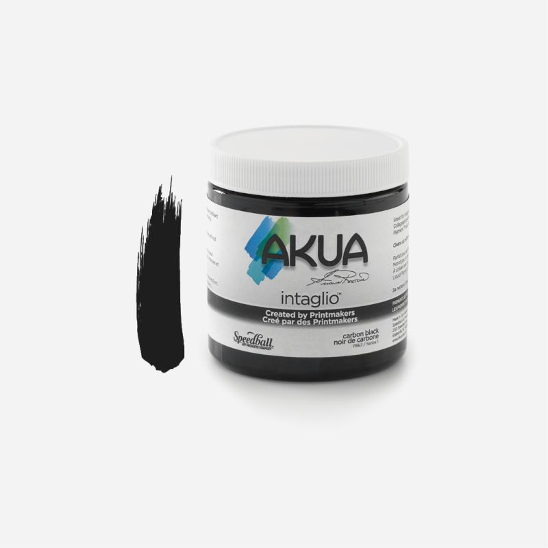 AKUA INTAGLIO INK 237ml/8oz CARBON BLACK