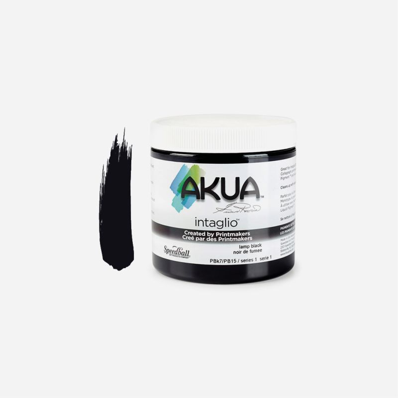 AKUA INTAGLIO INK 237ml/8oz LAMP BLACK