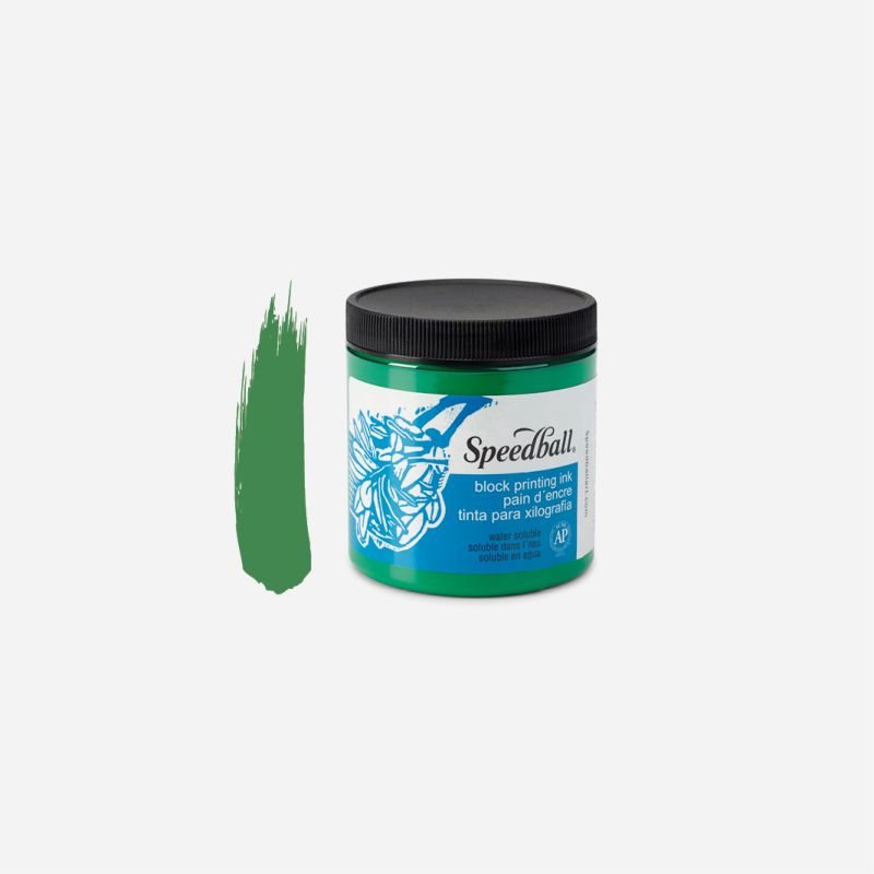 SPEEDBALL WATER-SOLUBLE 237ml 8oz BLOCK INK GREEN
