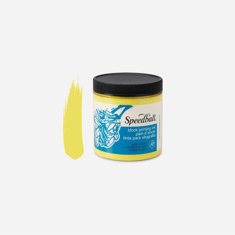 SPEEDBALL WATER-SOLUBLE 237ml 8oz BLOCK INK YELLOW