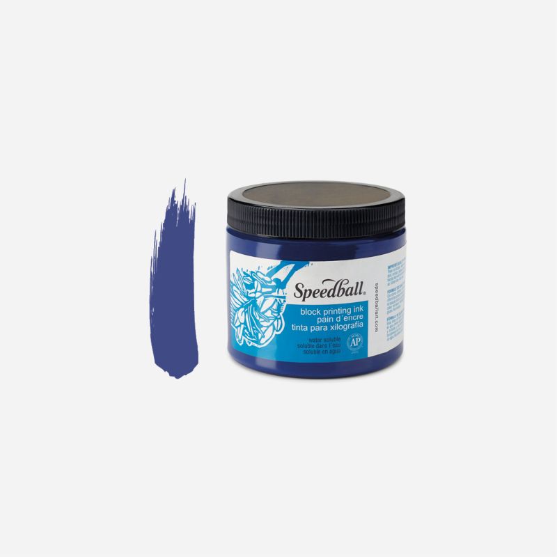 SPEEDBALL WATER-SOLUBLE 237ml 8oz BLOCK INK PROCESS CYAN