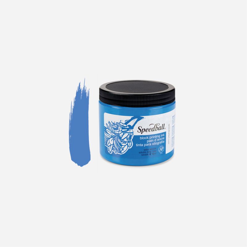 SPEEDBALL WATER-SOLUBLE 473ml 16oz BLOCK INK BLUE