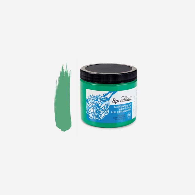 SPEEDBALL WATER-SOLUBLE 473ml 16oz BLOCK INK GREEN