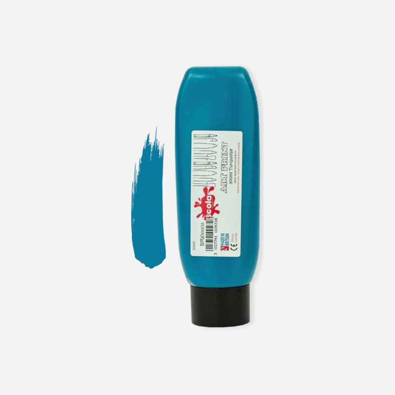 BLOCK PRINTING W/C INK 300ml TURQUOISE