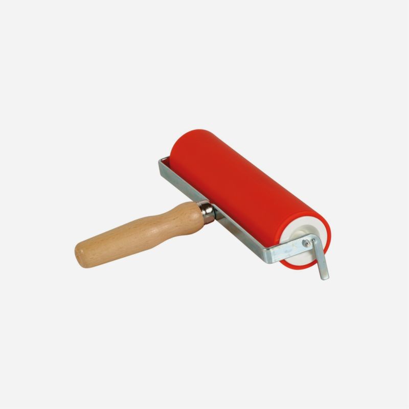 ABIG WOODEN HANDLE LINO ROLLER 120mm x 50mm