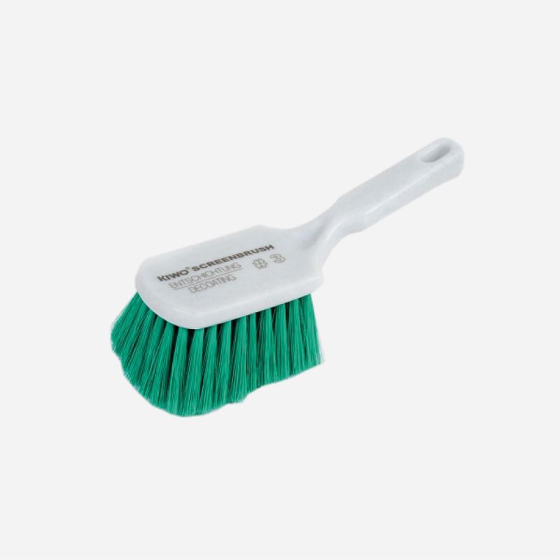 SCREEN PRINTING DECORATING BRUSH GREEN HARD BRISTLES