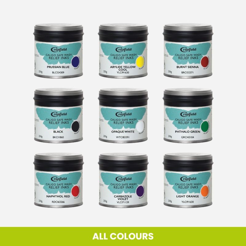 CALIGO SAFE WASH RELIEF INK 250G TUB SET OF ALL COLOURS