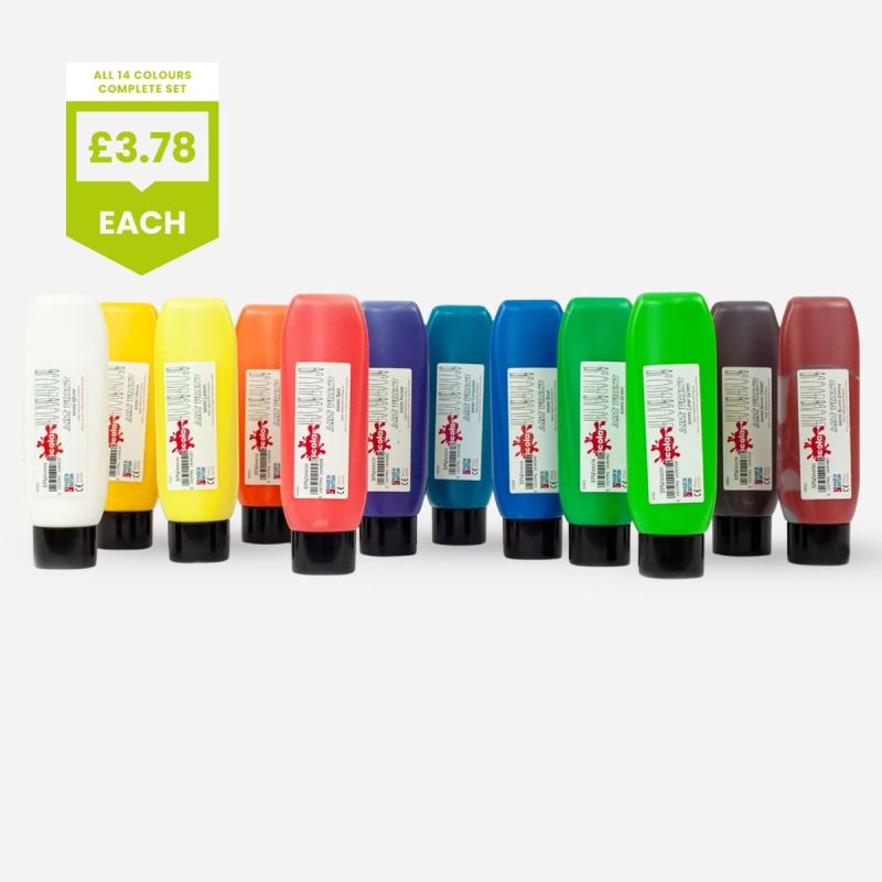 SCOLA BLOCK PRINTING INK 300ml COMPLETE COLOUR SET OF 14